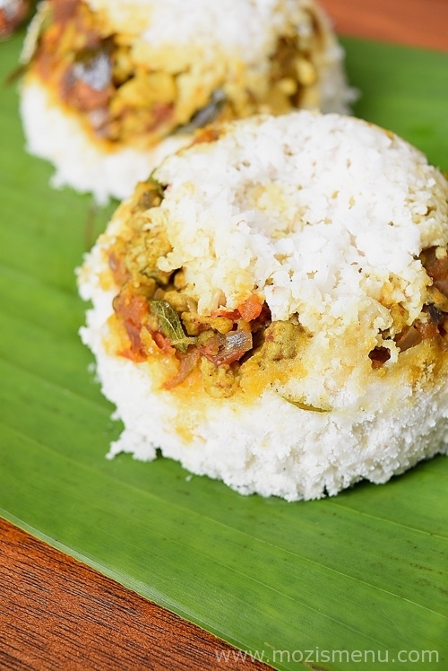 Kerala Mutta / Egg Puttu / Egg Steamed Rice Cake - Mozis Menu