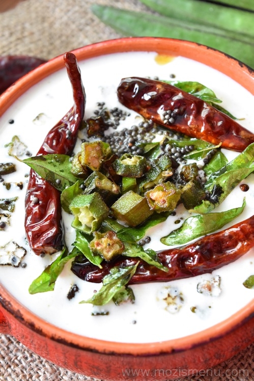 Vendakka (Okra / Lady's Finger) Kichadi / Bhindi Raita